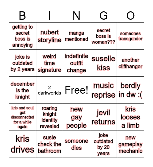 CHAPTER 5 BINGO Card