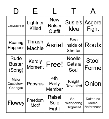 Chapter 5 Bingo Card