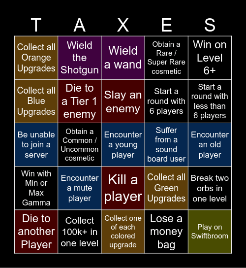 --< Blackout REPO Card >-- Bingo Card