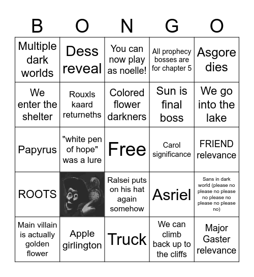 CHAPTER 5 Bingo Card