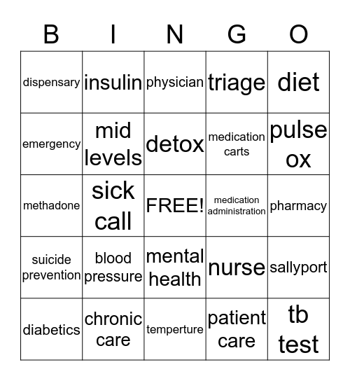 MEDICAL STUFF Bingo Card