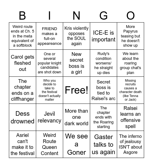 Final Ch. 5 Bingo Card