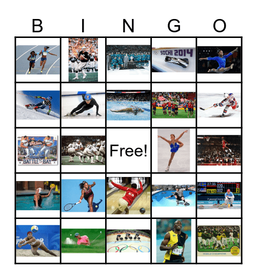 Sports Bingo Card