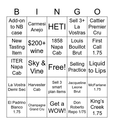 TWM Weekend Bingo Card
