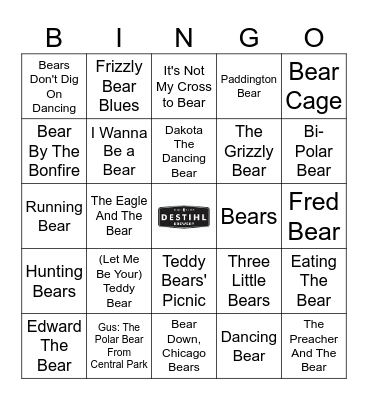 BEARS Bingo Card