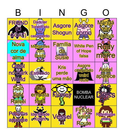 DELTARUNE TOMORROW (CH5) Bingo Card
