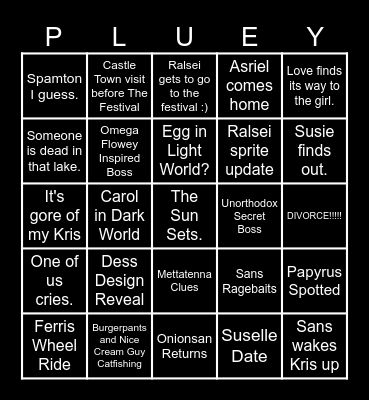 DELTARUNE CHAPTER 5!!! Bingo Card