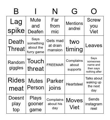 OMAR BINGO Card