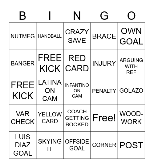 202026 Bingo Card