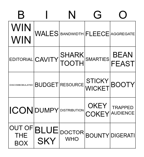 SALES BINGO Card