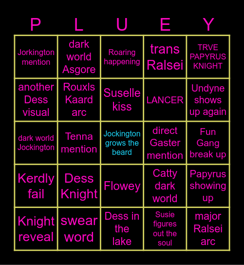 “Chuddah, what if-“ Bingo Card