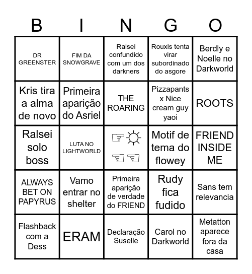 DELTARUNE CHAPTER 5 Bingo Card