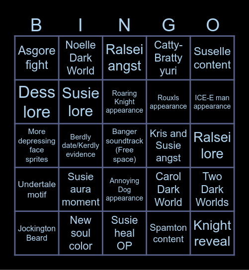 DELTARUNE CHAPTER 5 BINGO Card