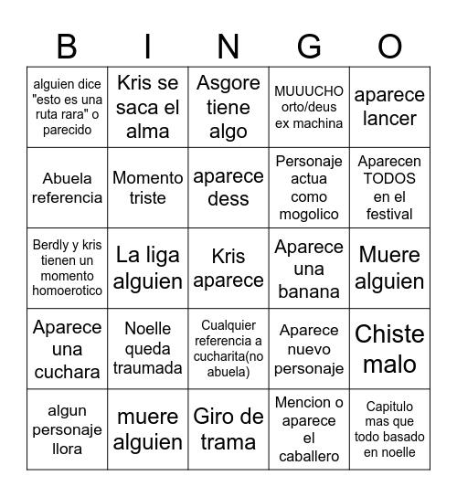 DELTABUELA Bingo Card