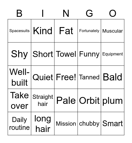 M.4 Bingo Card