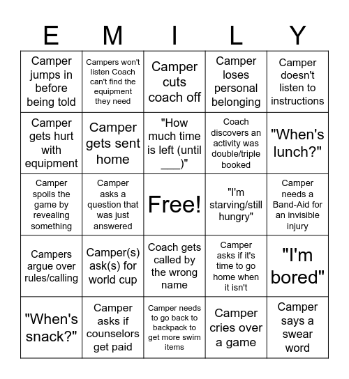 Teamworks 2026 Bingo Card