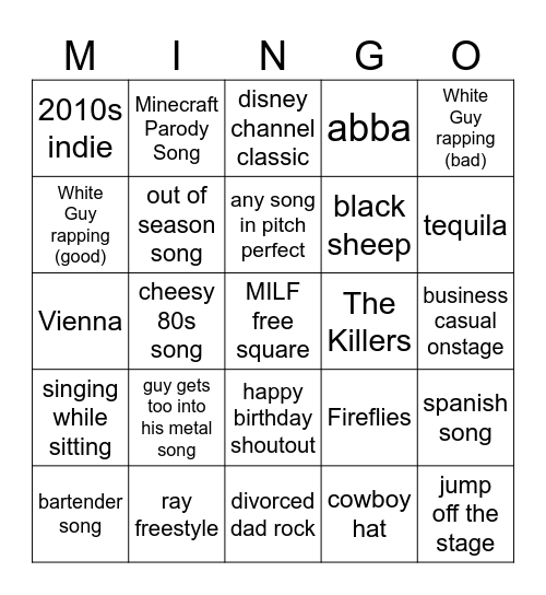 Mom’s Bar Pt2 Bingo Card