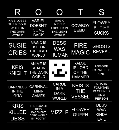 DELTARUNE Chapter 5 Bingo Card