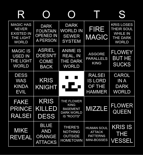 DELTARUNE Chapter 5 Bingo Card