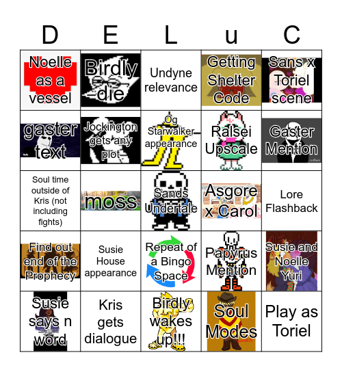 Predictions Bingo Card