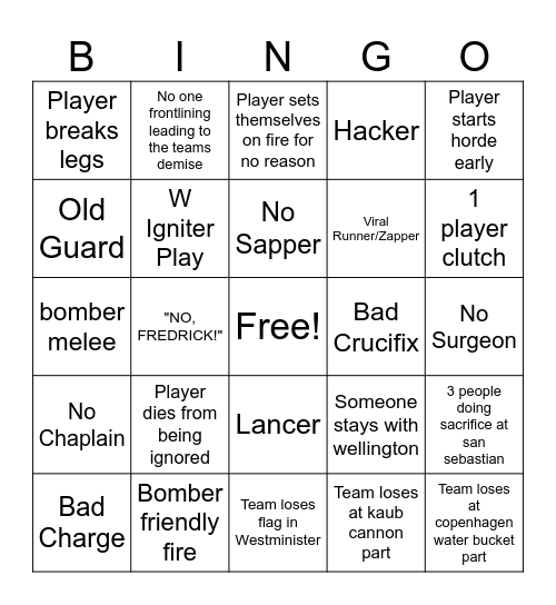 Guts and Bingo Card