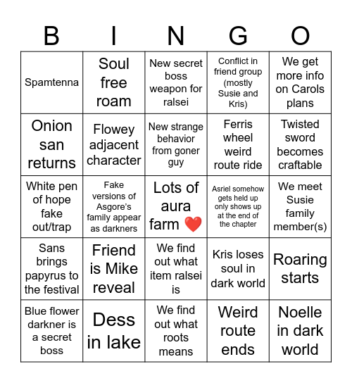 Big Rune 5 Bingo Card