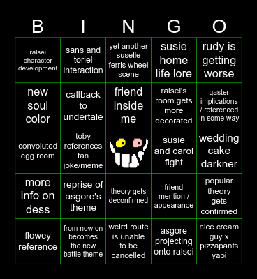 deltarune ch5 bingo Card