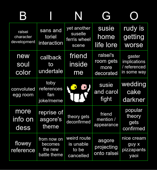 deltarune ch5 bingo Card