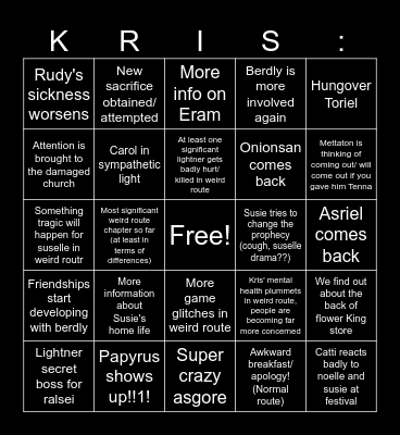 Chapter 5! Bingo Card