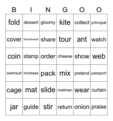 LET'S SPEAK 5 Bingo Card