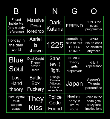 Chapter 5 Bingo Card