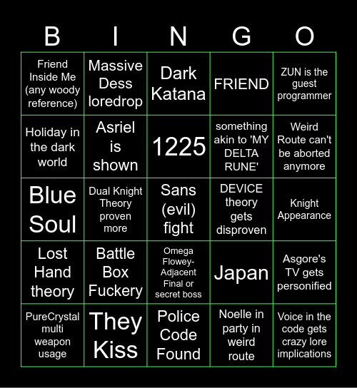Chapter 5 Bingo Card