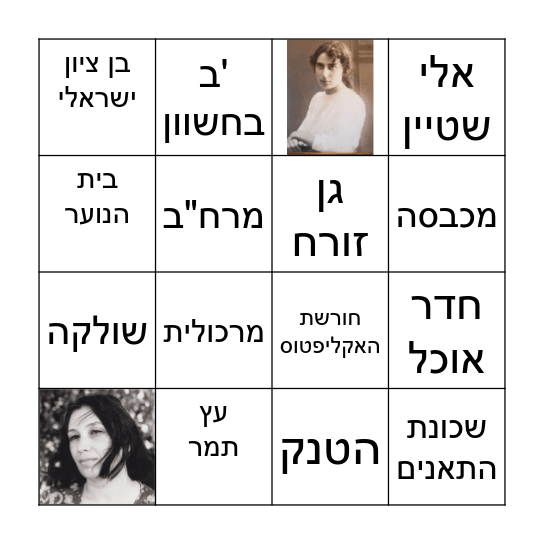 בינגו כנרת Bingo Card