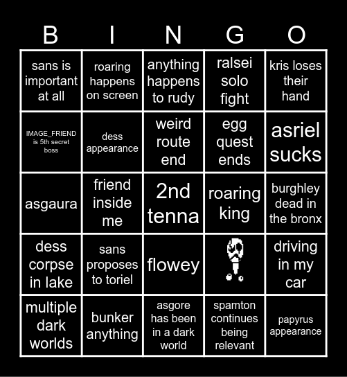 DELTARUNE Chapter 5 Bingo Card