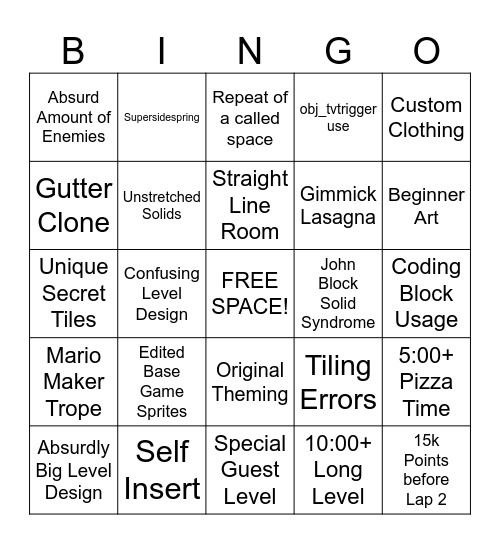 CYOPP BINGO Card
