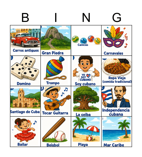 Bingo de Cuba Bingo Card