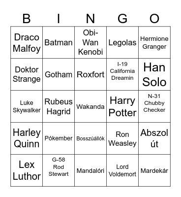 Music Trivia Bingo Card