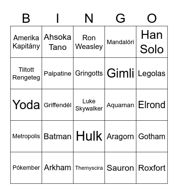Music Trivia Bingo Card