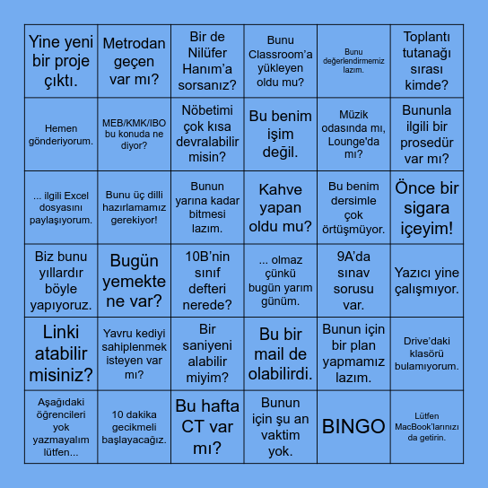 IELEV 2025/26 Bingo Card