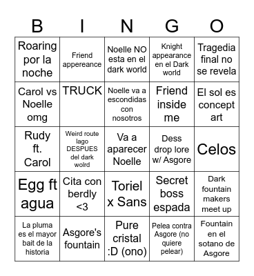 Untittled Bingo Card