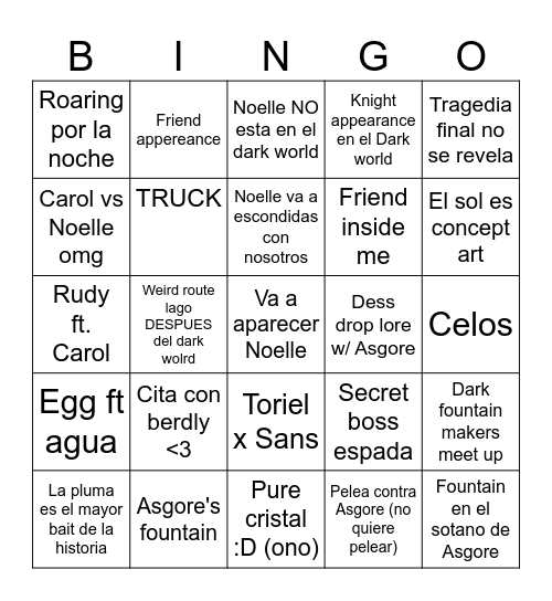 Untittled Bingo Card