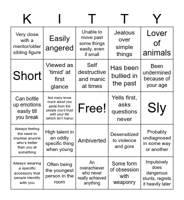 Kitty Bingo! Bingo Card