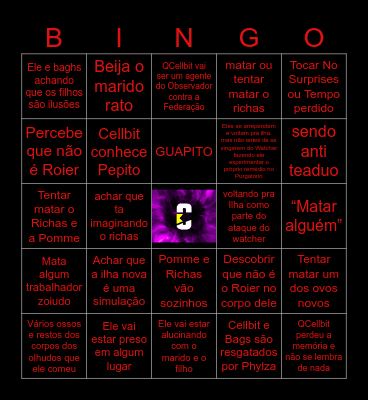 Volta do Cellbit Bingo Card