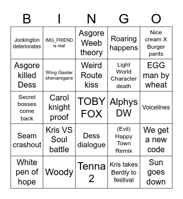 Chapter 5 Bingo Card