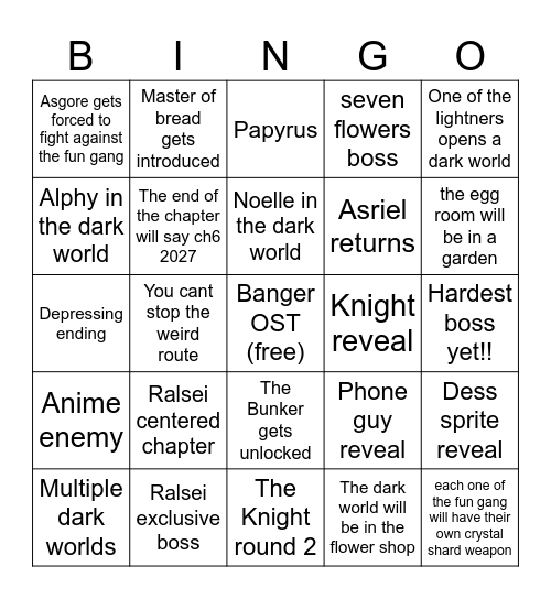 ch5 bingo Card