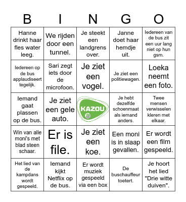busbingo Card