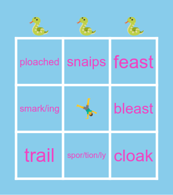 maya loves lizards 🦎 Bingo Card