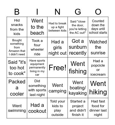 2026 Outpt Precert Bingo "Summer Edition" Bingo Card