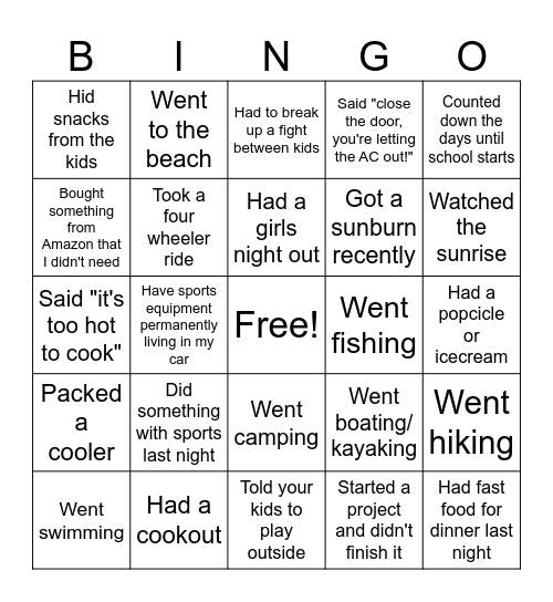 2026 Outpt Precert Bingo "Summer Edition" Bingo Card