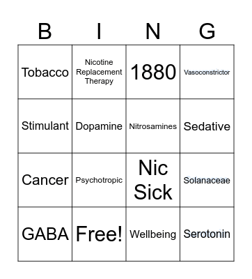 Aubrey's Exhibtion Bingo Card